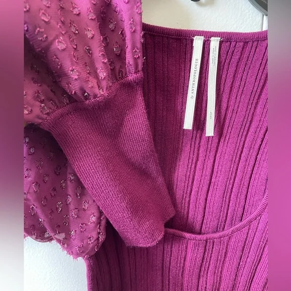 NWT Anthropologie Plum/Purple Long sleeve  Sweater - Picture 7 of 14